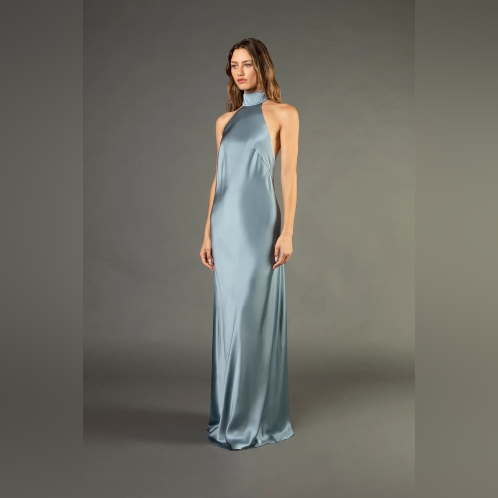 Michelle Mason Halter tie back dress